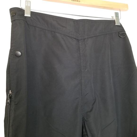 Ridge Black Nylon Hiking Pants Side Leg Zippers Elastic Adjustable Waist Size XL - Picture 2 of 11